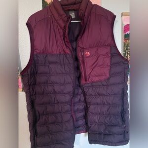 Mountain Hardwear Burgundy Puffer Vest